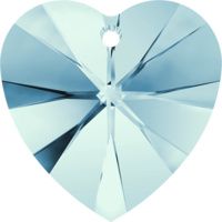 Swarovski Pendants Heart - 10mm Aqua