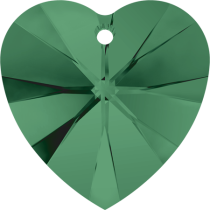 Swarovski Pendants Heart - 10mm Emerald