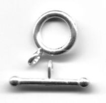  Toggle clasp silver plated (pack of 5 pieces)