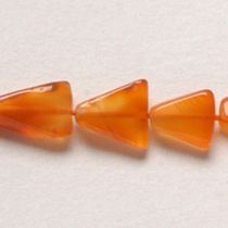  Carnelian Triangles 6-9mm,Handcrafted size varies,16
