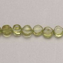  Peridot Coins 3- 4mm,handcrafted size varies,16
