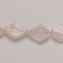  Rose Quartz Diamond 7-11mm,handcrafted size varies,16