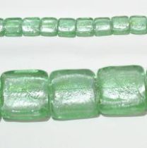  20 mm squares foil strand Light green(20 beads)