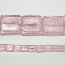  30 mm squares foil strand Pink(15 beads)