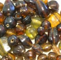  Mix Glass Beads Trans-Topaz