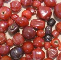  Mix Glass Beads Opaque- Red 