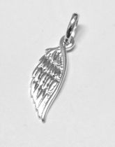 Sterling Silver Angel Wing (17.5 x 5.8mm)Charm W/jumpring