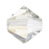 Preciosa® Crystal Bicone Beads Crystal Argent Flare