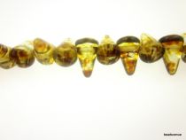 Czech Glass Spike Beads -5x8mm- Crystal Picasso