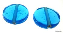 Glass Disc Beads 10x 3mm- Dark Blue