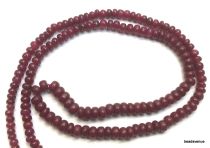 Ruby Handcrafted Plain Rondelles 3 -4 mm- App.40 Cms.