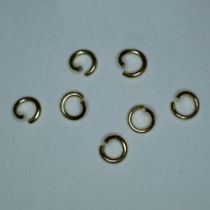  Jump ring Steel 5m Goldplated(pack of 100)