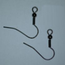  Ear wire black nickel ( pack of 10 pieces)