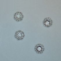  Bead cap 4m silver plated(pack of 50 pcs.)