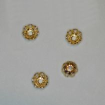  Bead cap 4m gold plated(pack of 50 pcs.)