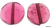 Glass Disc Beads 10x 3mm- Pink