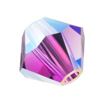 Preciosa® Crystal Bicone Beads Amethyst AB - 3 mm