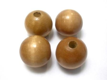 30 mm Round Wood Beads